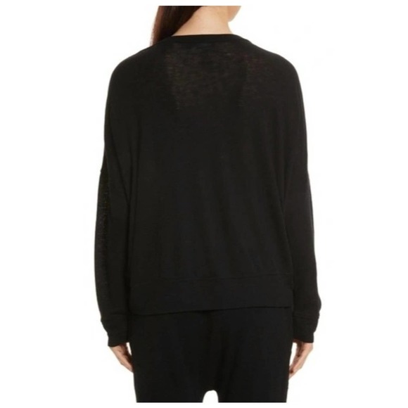 VINCE 100% Wool‎ Sweater Women’s S Gray V-neck Long Sleeve Knit Slouchy Neutra - Picture 4 of 12